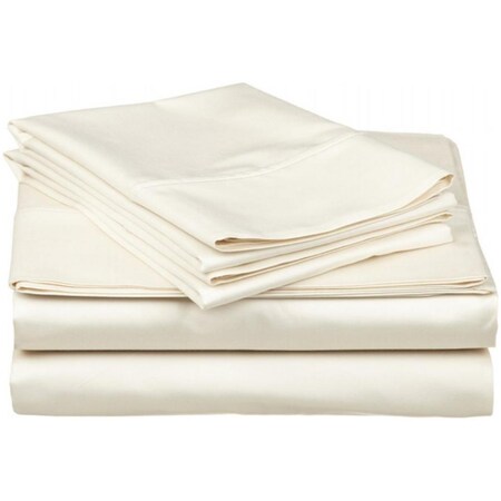 Impressions By Luxor Treasures 400 Thread Count Egyptian Cotton Twin Sheet Set Solid Ivory 400TWSH SLIV